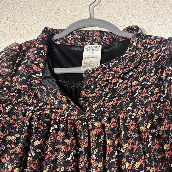CHANEL 90's Vintage Floral Dress fits Size Small Vintage Chanel - Picture 11 of 16
